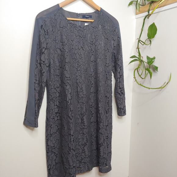 Madewell NWT Lace Long-Sleeve Shift Dress Size 6 - Picture 2 of 11